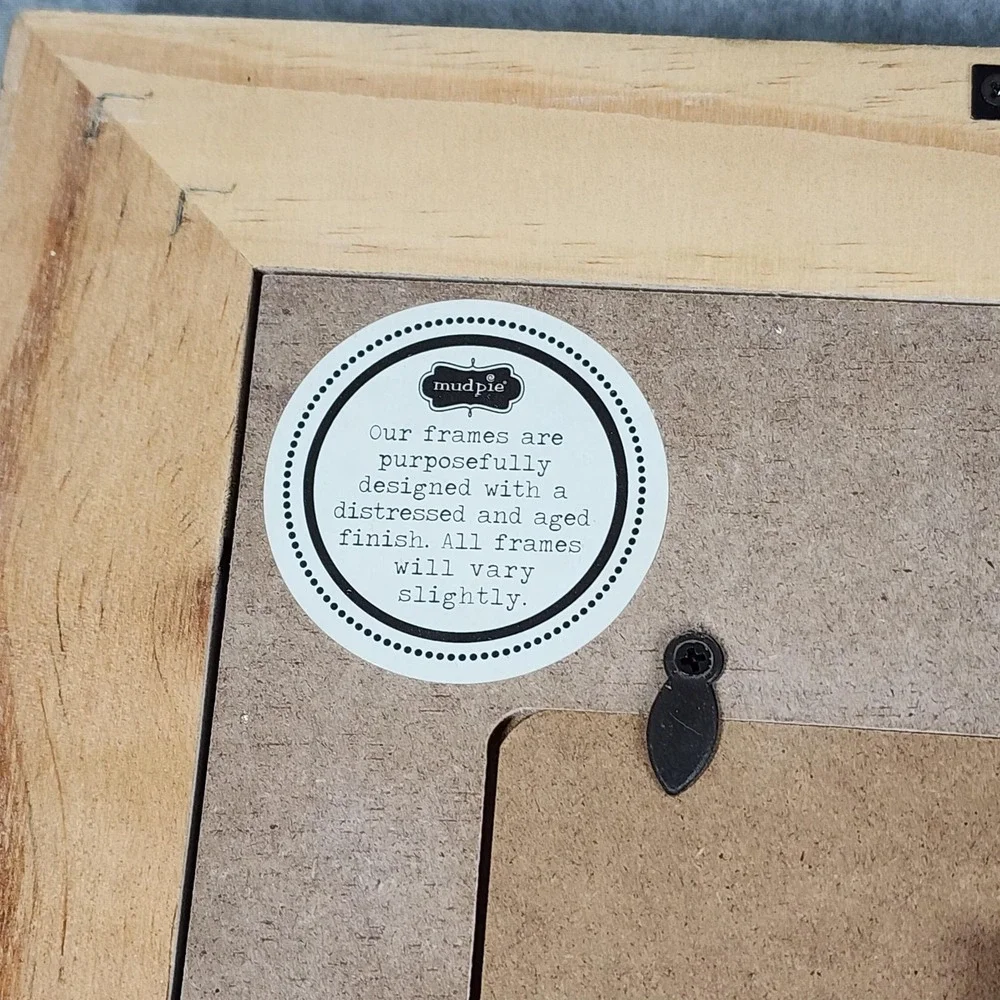 Mud Pie‎ Wood Picture Frame Mr & Mrs Wedding Rustic Distressed Farmhouse Decor